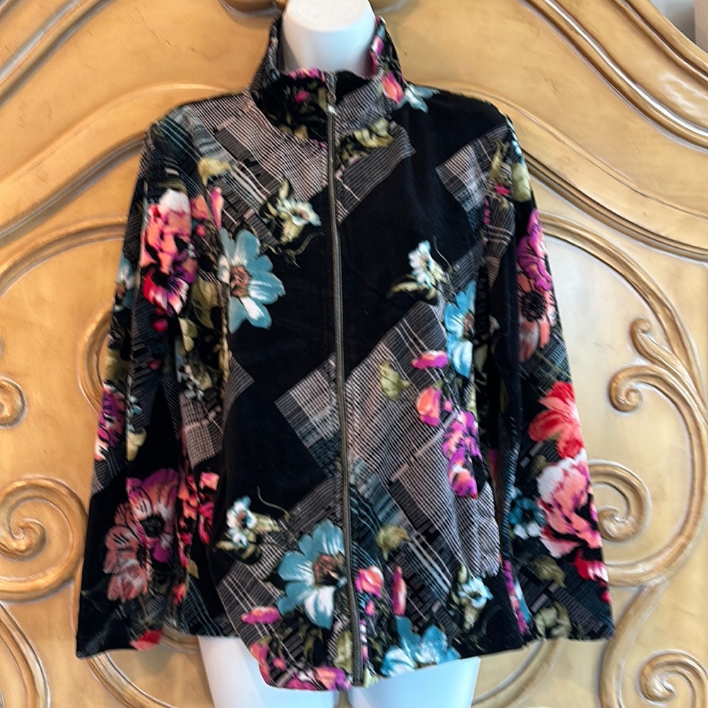 Onque floral velour jacket